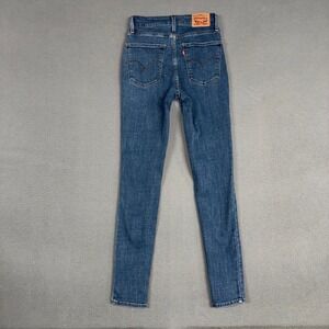 Levis Jeans Womens 26 (Fits 24) Blue 721 High Rise Skinny Stretch Distressed
